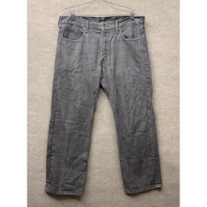 Levis 569 Jeans Mens 34x30 Gray Relaxed Fit Loose Straight Denim Pants Charcoal